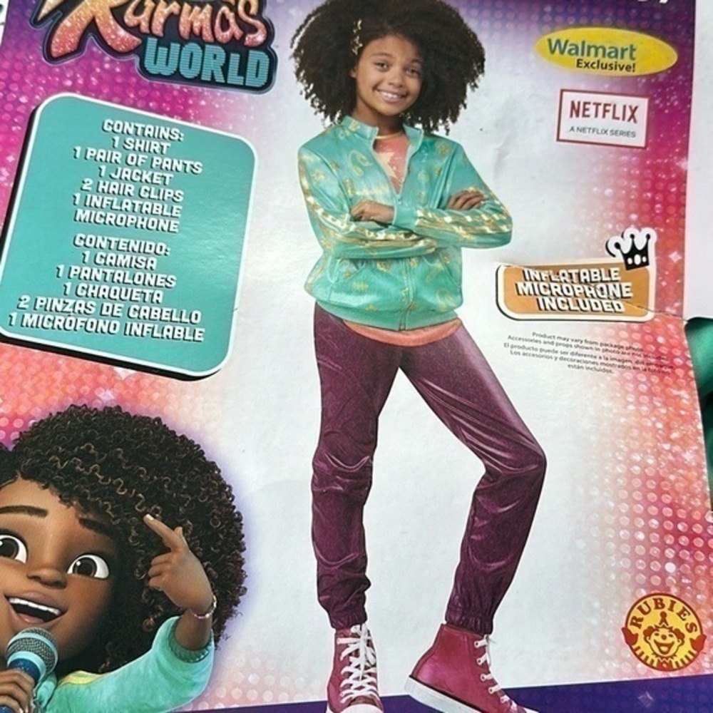 NWT Karma's World Halloween Costume Girls Small 6–6 X Netflix dress Rubies